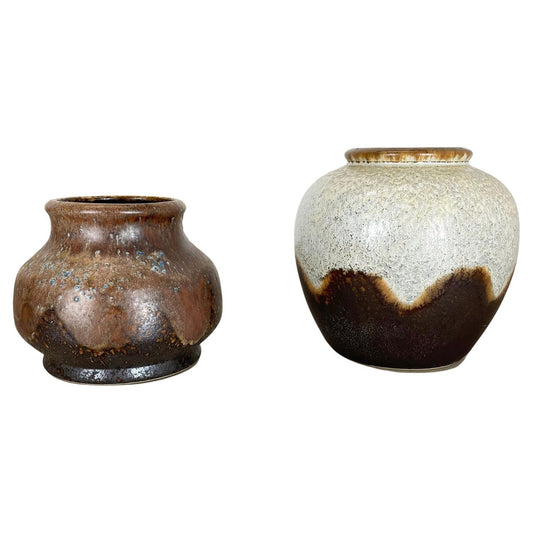 German Ceramic Pottery Lava Vases from Dümler and Breiden, 1960s, Set of 2