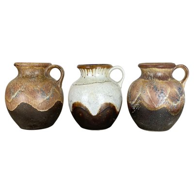 German Ceramic Pottery Lava Vases from Dümler and Breiden, 1960s, Set of 3-QZ-1169014