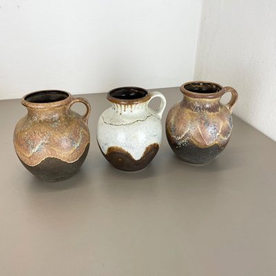 German Ceramic Pottery Lava Vases from Dümler and Breiden, 1960s, Set of 3-QZ-1169014