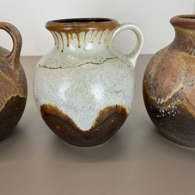 German Ceramic Pottery Lava Vases from Dümler and Breiden, 1960s, Set of 3-QZ-1169014