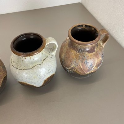 German Ceramic Pottery Lava Vases from Dümler and Breiden, 1960s, Set of 3-QZ-1169014