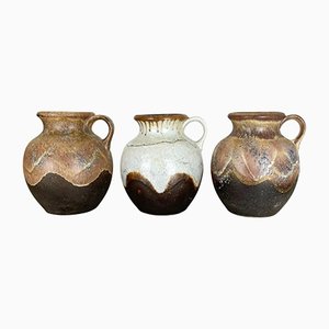 German Ceramic Pottery Lava Vases from Dümler and Breiden, 1960s, Set of 3-QZ-1169014