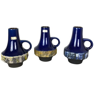 German Ceramic Pottery Vase by Heinz Siery for Carstens Tönnieshof, 1970s, Set of 3-QZ-1134016