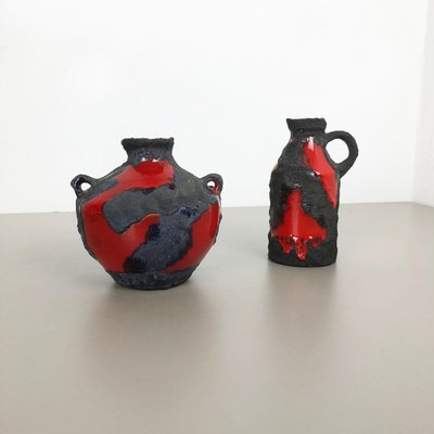 German Ceramic Studio Pottery Vase by Marei Ceramics, 1970, Set of 2-QZ-1091371