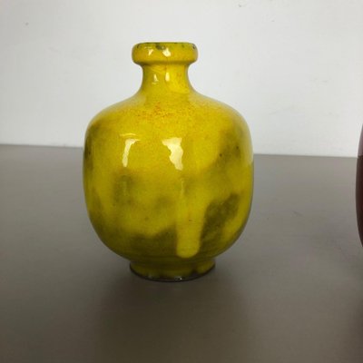 German Ceramic Studio Pottery Vase from Hartwig Heyne Ceramics, 1970s, Set of 2-QZ-1161696