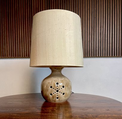 German Ceramic Table Lamp with Illuminated Lampstand from Hustadt Leuchten, 1960s-JP-1259345