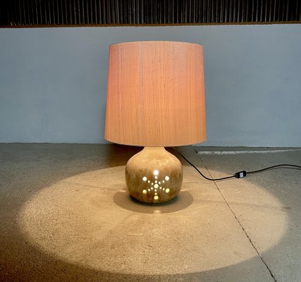 German Ceramic Table Lamp with Illuminated Lampstand from Hustadt Leuchten, 1960s-JP-1259345