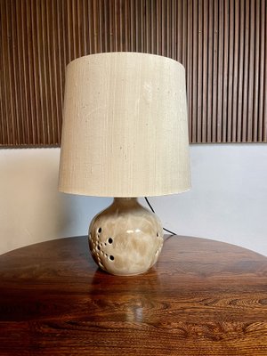 German Ceramic Table Lamp with Illuminated Lampstand from Hustadt Leuchten, 1960s-JP-1259345