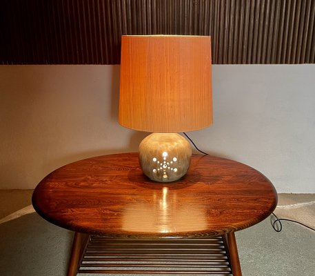 German Ceramic Table Lamp with Illuminated Lampstand from Hustadt Leuchten, 1960s-JP-1259345