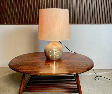 German Ceramic Table Lamp with Illuminated Lampstand from Hustadt Leuchten, 1960s-JP-1259345