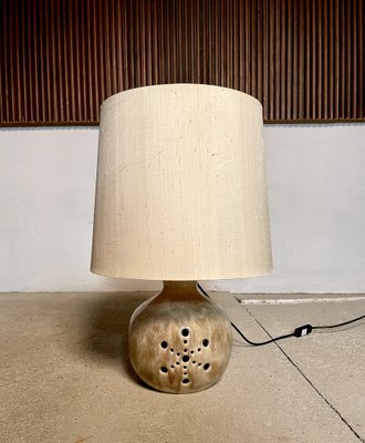 German Ceramic Table Lamp with Illuminated Lampstand from Hustadt Leuchten, 1960s-JP-1259345