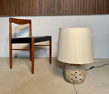 German Ceramic Table Lamp with Illuminated Lampstand from Hustadt Leuchten, 1960s-JP-1259345