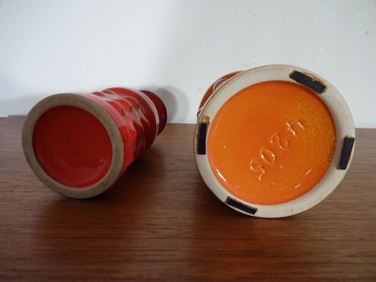 German Ceramic Vases from Pan Keramik, 1970s, Set of 2-RDW-632379