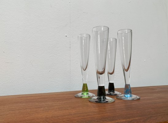 German Champagne Glasses by Regina Kaufmann for Glashagen Hütte, Set of 4-UAH-1189837