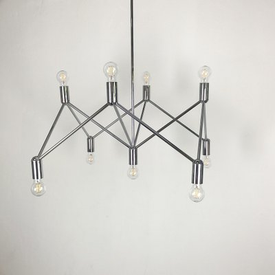 German Chandelier Light Structure with 9 Burning Points from Kinkeldey, 1960s-FFL-1282764