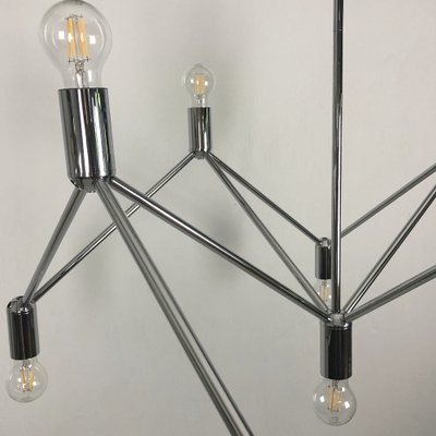 German Chandelier Light Structure with 9 Burning Points from Kinkeldey, 1960s-FFL-1282764