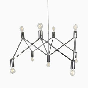 German Chandelier Light Structure with 9 Burning Points from Kinkeldey, 1960s-FFL-1282764