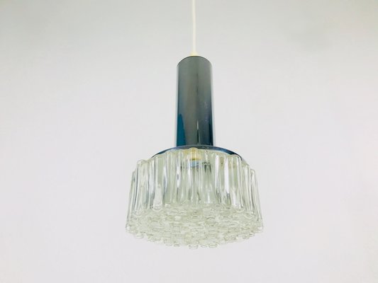 German Chrome and Bubble Glass Ceiling Lamp from Staff, 1970s-PUK-617946