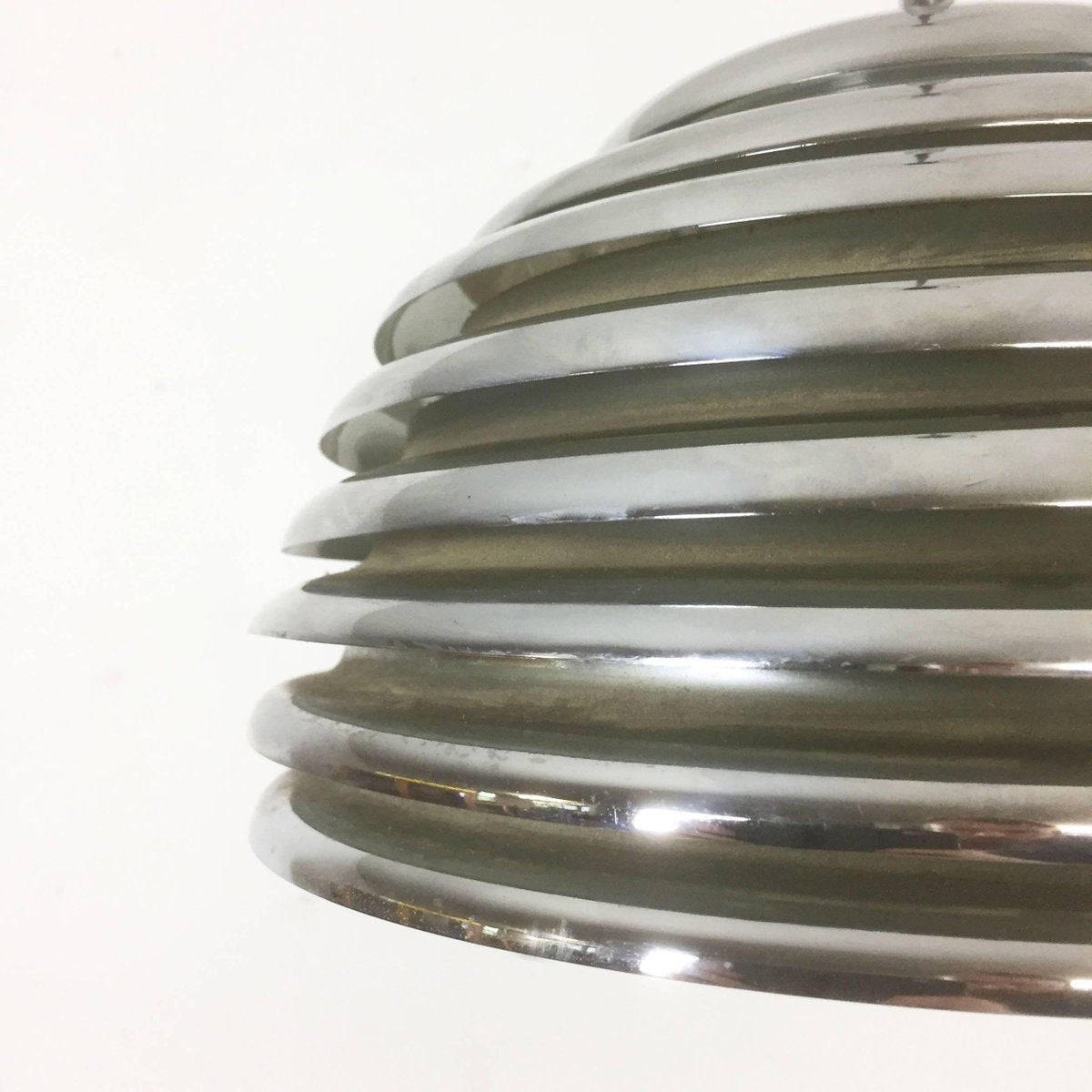 German Chrome Hanging Pendant Lamp by Kazuo Motozawa for Staff, 1960s