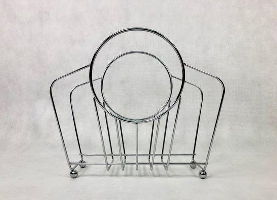 German Chrome Plated Magazine Rack, 1980s-ZCY-1376114