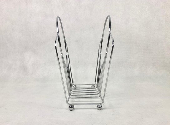 German Chrome Plated Magazine Rack, 1980s-ZCY-1376114