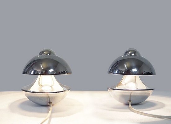 German Chrome Sconces by Klaus Hempel for Kaiser Idell / Kaiser Leuchten, 1970s, Set of 2-DEK-552387