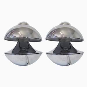 German Chrome Sconces by Klaus Hempel for Kaiser Idell / Kaiser Leuchten, 1970s, Set of 2-DEK-552387