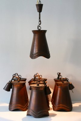 German Copper Ceiling Lamp, 1950s-WPT-551151