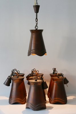 German Copper Ceiling Lamp, 1950s-WPT-551151