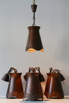 German Copper Ceiling Lamp, 1950s-WPT-551151