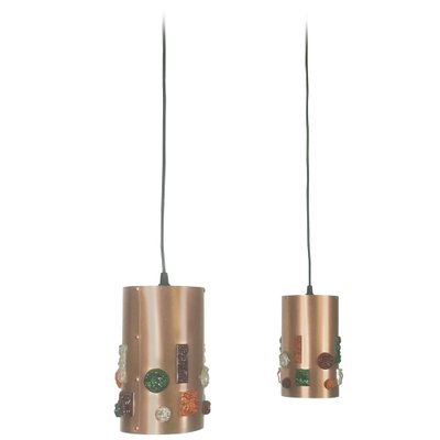 German Copper Hanging Lights, Germany, 1970s, Set of 2-QZ-1052873