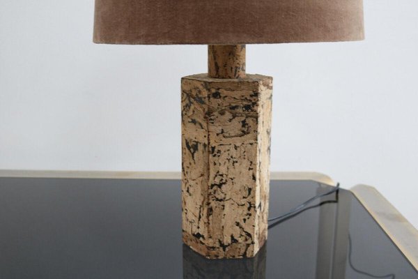 German Cork Table Lamp in the style of Ingo Maurer, 1960s-FJP-1771609