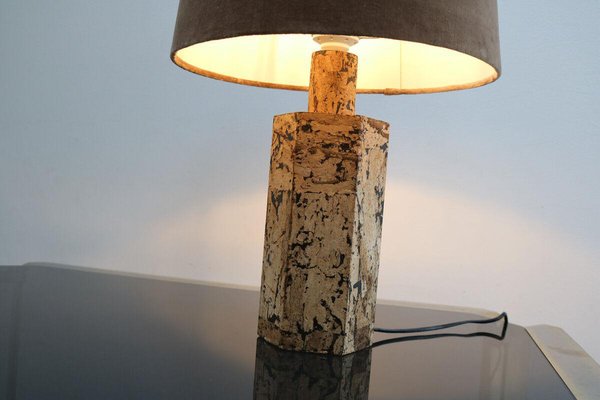 German Cork Table Lamp in the style of Ingo Maurer, 1960s-FJP-1771609