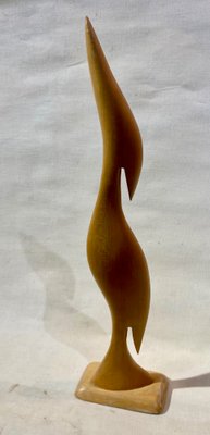 German Crane Figurine in Beech-ROJ-1313863