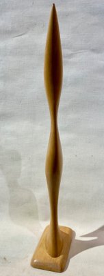 German Crane Figurine in Beech-ROJ-1313863