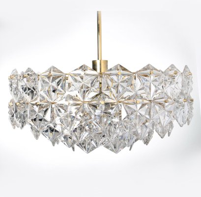 German Crystal and Gilt Metal Chandeliers from Kinkeldey, Set of 2-VDW-954895