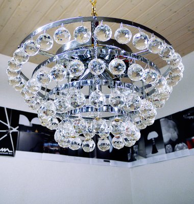 German Crystal Ceiling Lamp from Faustig, 1970s-DEK-553920