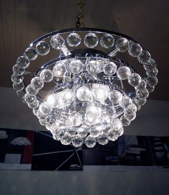 German Crystal Ceiling Lamp from Faustig, 1970s-DEK-553920