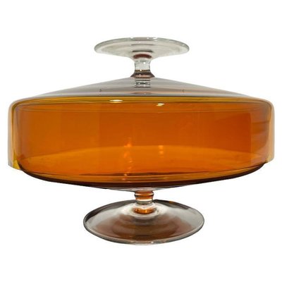 German Crystal Glass Lidded Box attributed to Heinrich, Löffelhardt, 1950s-UCH-1777416