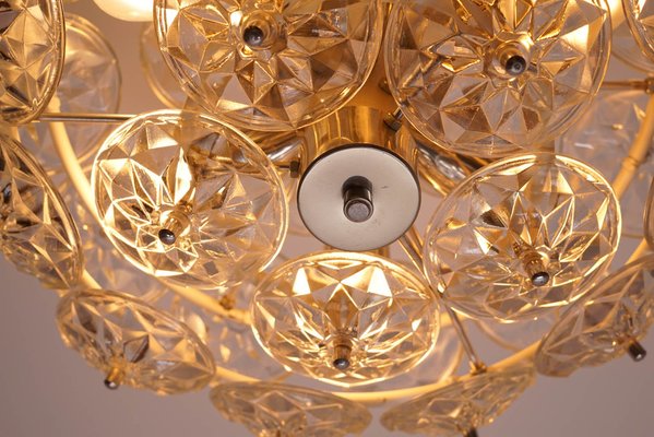 German Dandelion Sputnik Chandelier from Veb Ebersbach, 1960s-KIJ-1332067