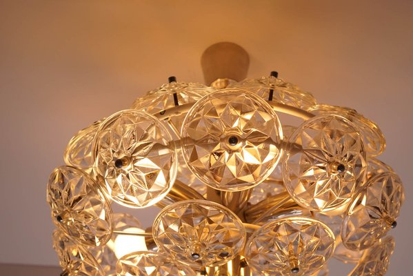 German Dandelion Sputnik Chandelier from Veb Ebersbach, 1960s-KIJ-1332067