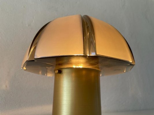 German Dimensional Mushroom Table Lamps in Grey Glass by Peill & Putzler, 1960s-RDS-1294444