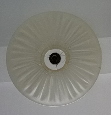 German Fabric & Wood Ceiling Lamp, 1970s-HOI-590682