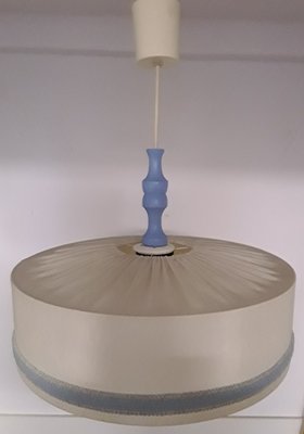 German Fabric & Wood Ceiling Lamp, 1970s-HOI-590682