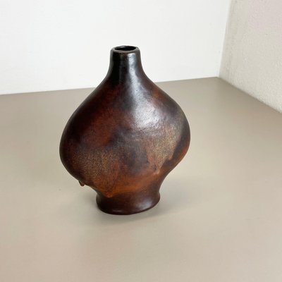 German Fat Lava Ceramic Pottery Vase by Gerda Heukoth for Carstens Tönnieshof, 1970s-QZ-1143244