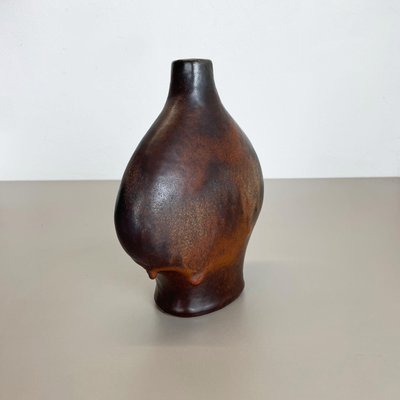 German Fat Lava Ceramic Pottery Vase by Gerda Heukoth for Carstens Tönnieshof, 1970s-QZ-1143244