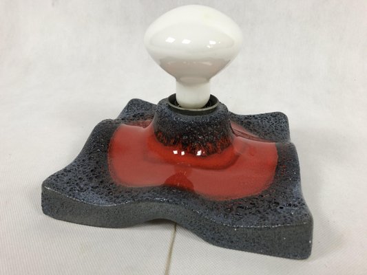 German Fat Lava Ceramic Sconce, 1970s-ZCY-1376143