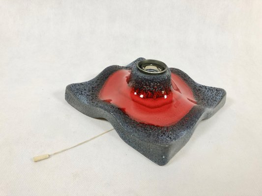 German Fat Lava Ceramic Sconce, 1970s-ZCY-1376143