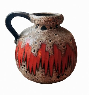 German Fat Lava Colored and Glazed Ceramic Pitcher with Handle from Scheurich, 1968-QRS-1721560