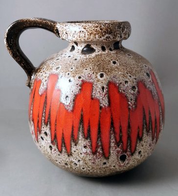 German Fat Lava Colored and Glazed Ceramic Pitcher with Handle from Scheurich, 1968-QRS-1721560